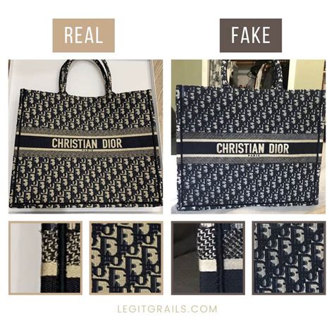 fake dior tote vs real